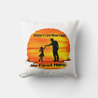 My First Hero Dad Throw Pillow