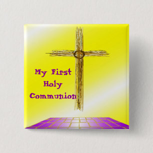My First Holy Communion Button Pin