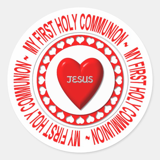My First Holy Communion Classic Round Sticker (Front)