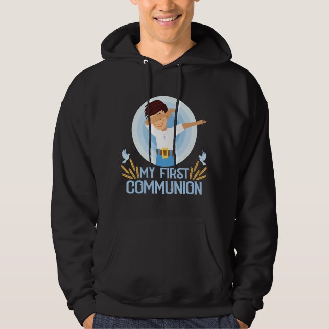 My First Holy Communion Dabbing Boy Hoodie (Front)