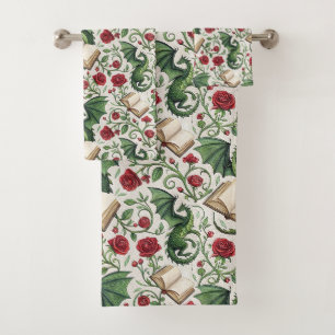 My First Loves - Dragons and Books Bath Towel Set