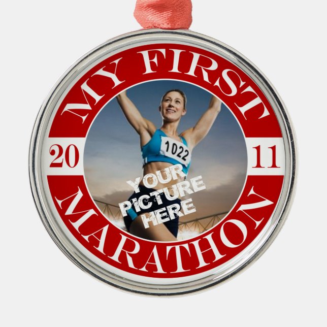 My First Marathon - 2011 Metal Tree Decoration (Front)