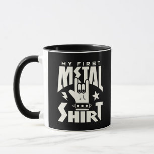 My First Metal Shirt Rock On Hand Gesture Mug