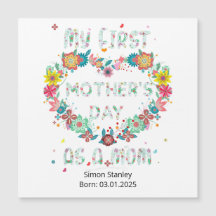 My First Mother's Day as a Mum heart-shaped flower