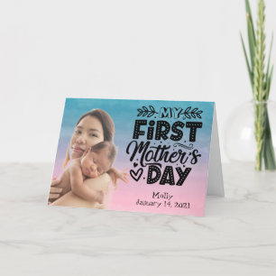 My First Mother's Day Custom Photo card