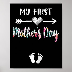 My First Mothers Day Pregnancy Announcement Mum To Poster