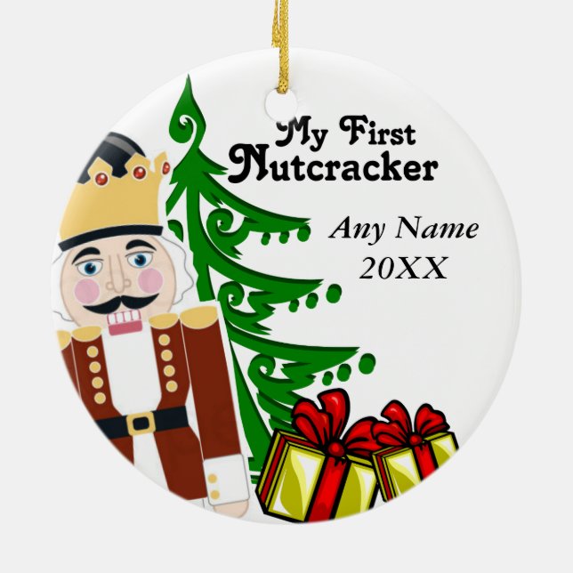 My First Nutcracker Ballet Ceramic Tree Decoration (Back)