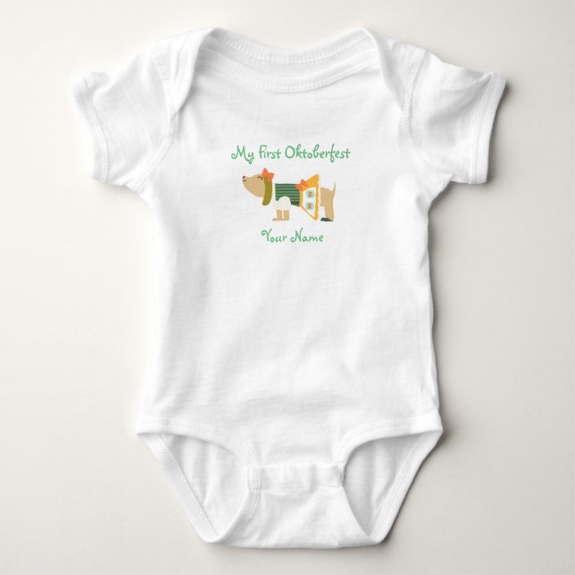 "My First Oktoberfest" Baby Bodysuit (Front)