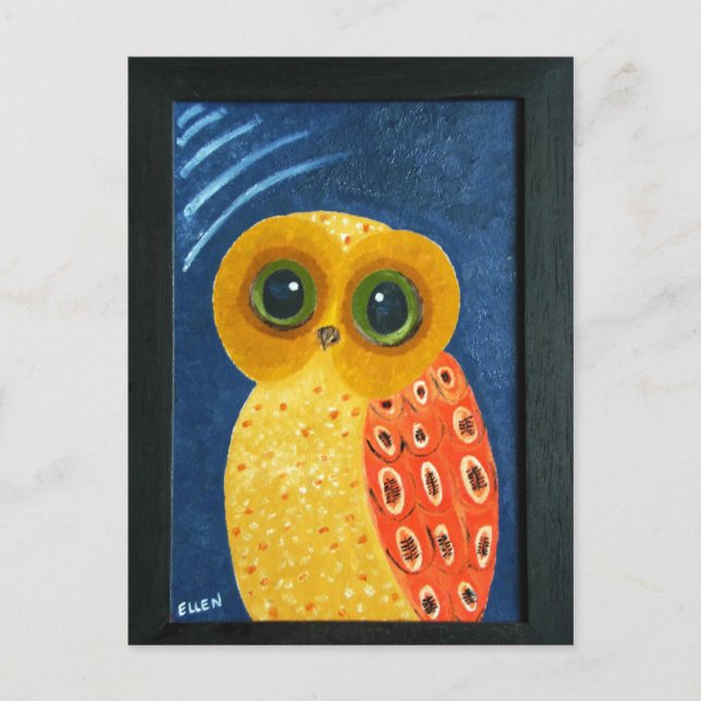 My First Owl Painting Postcard (Front)