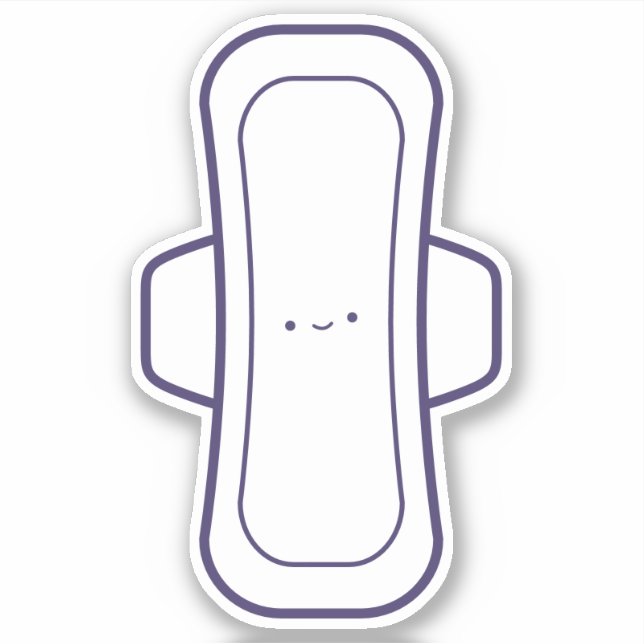 My First Period Cute Girly Cartoon Menstrual Pad (Front)