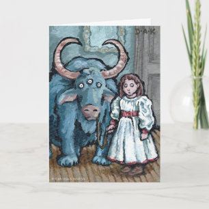 My First Pet #1 - Blank Inside Surreal Greeting Card