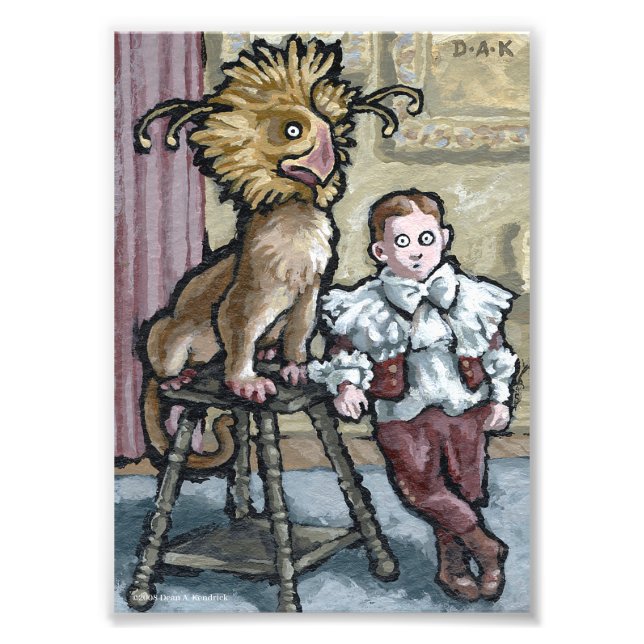 My First Pet #2 - Surreal Odd Goth Creature Photo Print (Front)