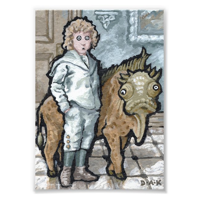 My First Pet #4 - Surreal Odd Goth Creature Photo Print (Front)