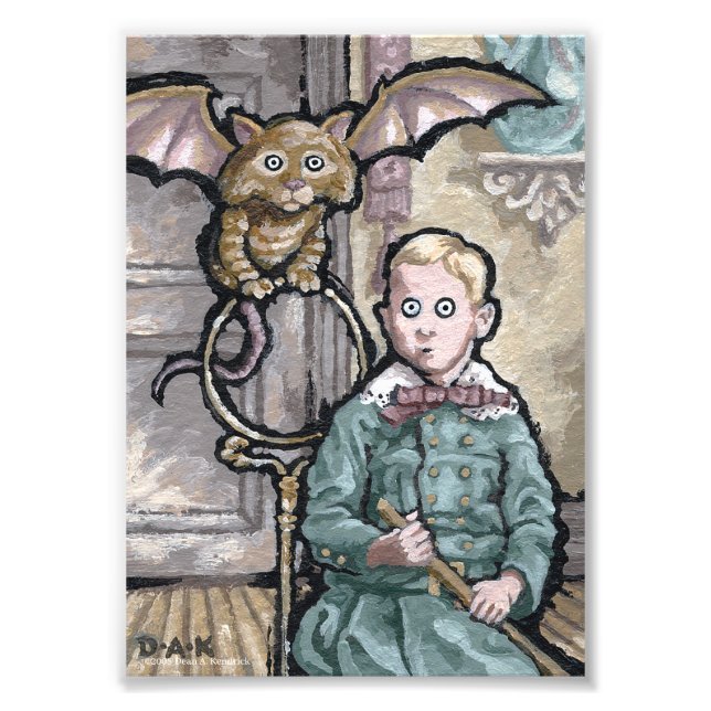 My First Pet #8 - Surreal Odd Goth Creature Photo Print (Front)