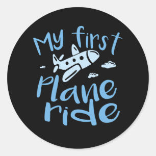 My First Plane Ride Classic Round Sticker