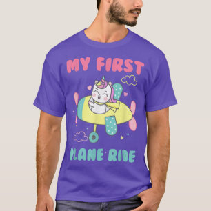My First Plane Ride Unicorn First Time Flying Boys T-Shirt