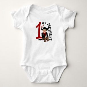 My First President Trump, Cowboy 1st Rodeo Baby Bodysuit