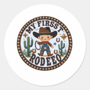 My First Rodeo Baby Sticker - Cute Cowboy Baby Rod