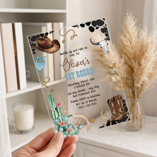 my first rodeo Birthday invitation