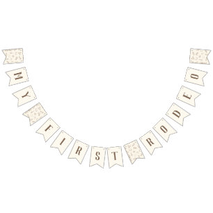 My First Rodeo Bunting Flag Banner Neutral