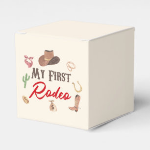 My First Rodeo Cowboy 1st First Birthday Favour Box