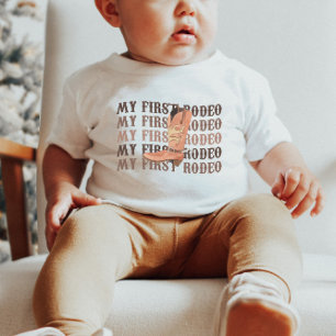 My First Rodeo Cowboy Boot First 1st Birthday Baby T-Shirt