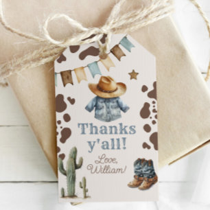 My First Rodeo CowboyThanks yall birthday Gift Tags