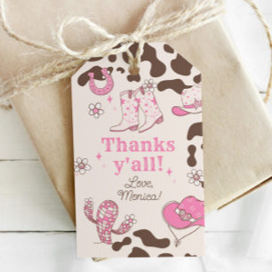 My First Rodeo Cowgirl Thanks yall birthday Gift Tags