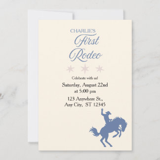 My First Rodeo First Birthday Invitation