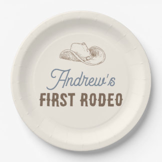 My First Rodeo Personalised Birthday Paper Plate