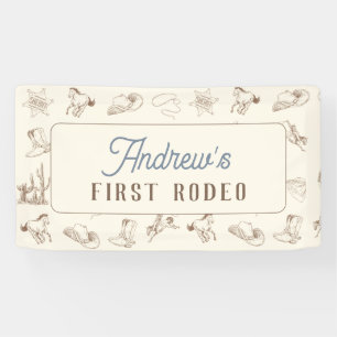 My First Rodeo Personalized Birthday Banner