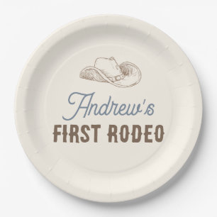 My First Rodeo Personalized Birthday Paper Plate