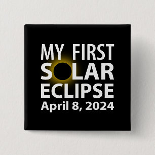 My First Solar Eclipse 15 Cm Square Badge