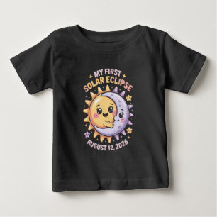 My First Solar Eclipse August 12 2026 Astronomy Baby T-Shirt