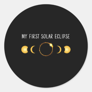 My First Solar Eclipse Shirt Boys Girls 2024 Solar Classic Round Sticker