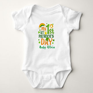 My First St Patricks's Day Cute Baby Bodysuit