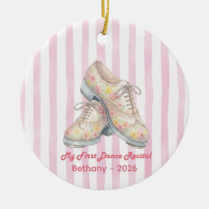My First Tap Recital Personalized Christmas  Ceramic Tree Decoration