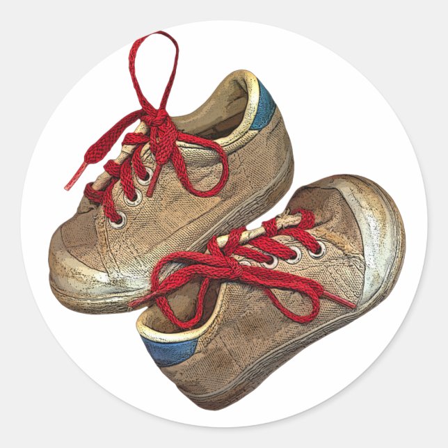 My first tennis shoes classic round sticker (Front)