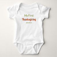 My First Thanksgiving Autumn Colours & Name