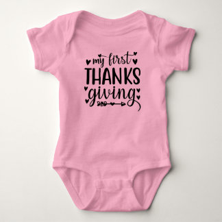 My first thanksgiving baby girl bodysuits