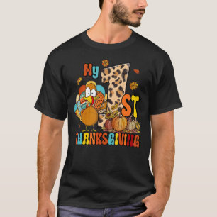 My First Thanksgiving Baby Girl Outfit New Daddy M T-Shirt