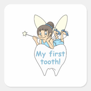 MY FIRST TOOTH SQUARE STICKER