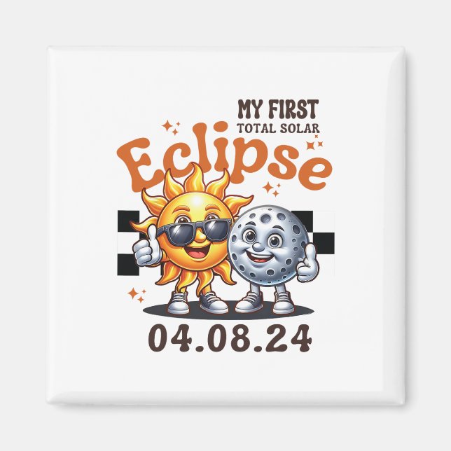 My First Total Solar Eclipse April 8 2024 Toddler  Magnet (Front)