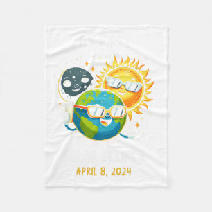 My First Total Solar Eclipse April 8th 2024 Toddle Fleece Blanket