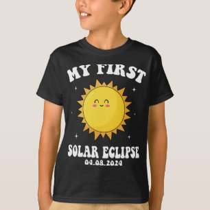 My First Total Solar Eclipse April 8th For Kids Bo T-Shirt