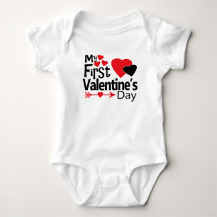 My First Valentine Baby Outfit for Boys or Girls Bodysuit