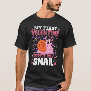 My First Valentine With My Snail Animal Heart Coup T-Shirt