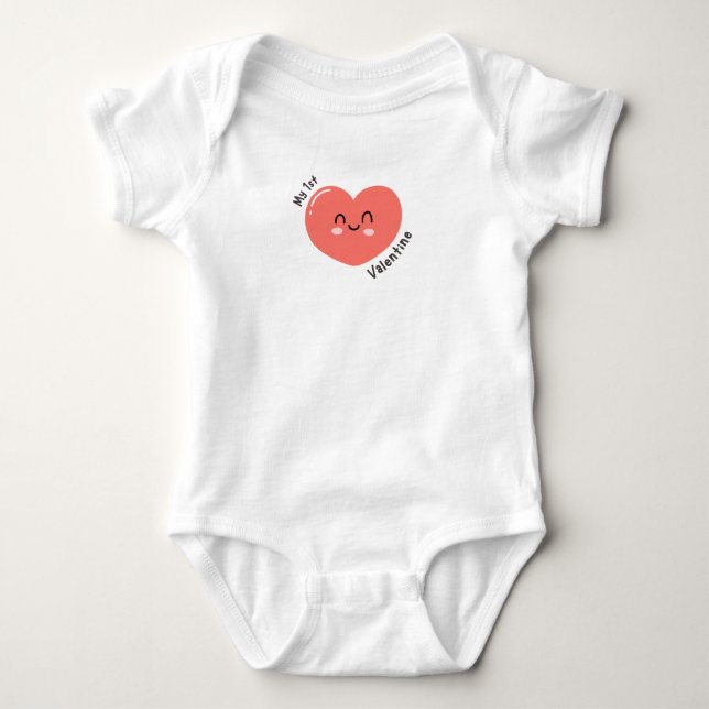 My First Valentine's Day 2026  Baby Bodysuit (Front)