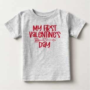 My First Valentine's Day Baby Toddler Tee