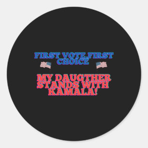 My First Vote S - For Young Voters - Motivational Classic Round Sticker
